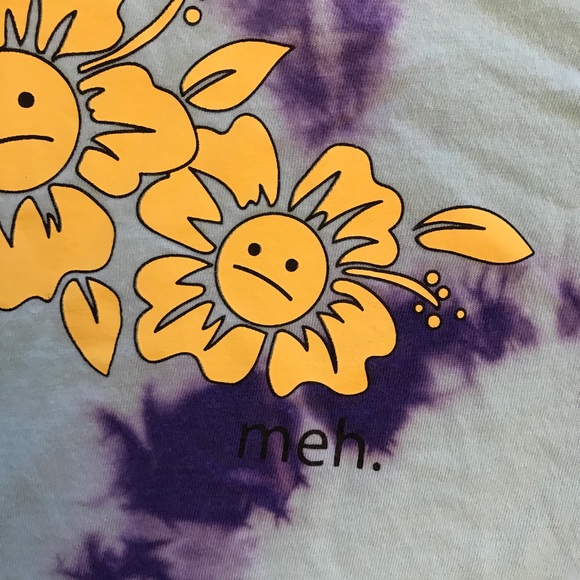 Empyre Tie Dye Crop Tee Womens Size Medium Long Sleeve Blue Purple - Picture 13 of 14